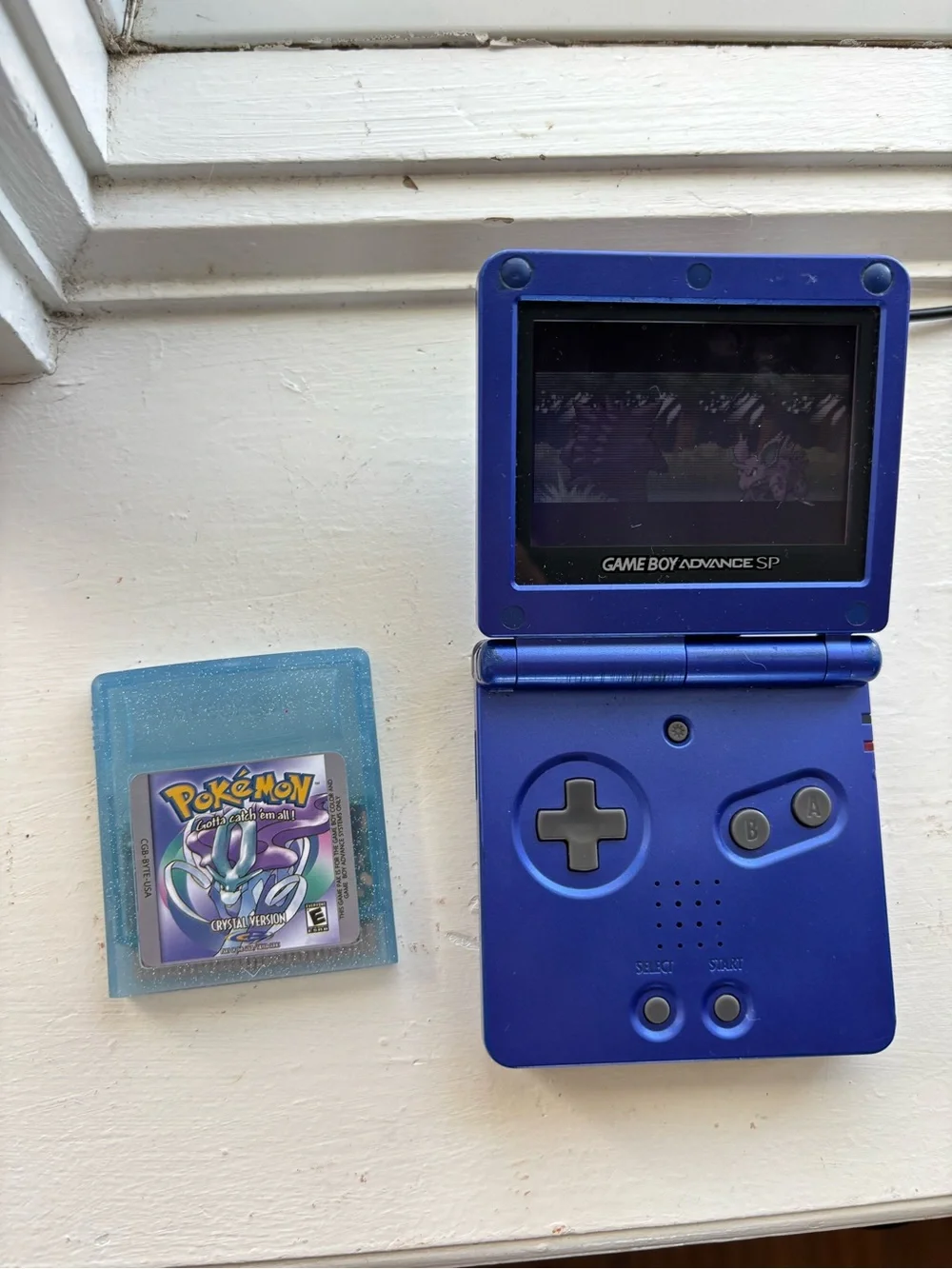 Nintendo Game Boy Advance SP AGS-001 Cobalt Blue Handheld Console Tested Works